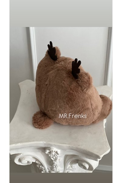 MR.Frenks Children's Cute Deer Play & Sleep Companion Plush Pillow Brown 25 cm