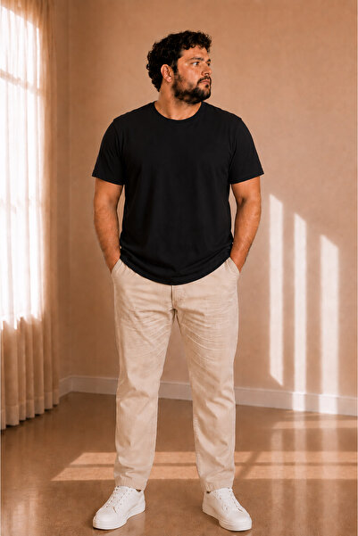 sngl tekstil Men's 30/1 Combed 100% Cotton Oversized T-Shirt S-M L-Xl-Xxl