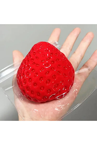 choice2 لعبة Squishy قابلة للضغط على شكل فراولة كبيرة باللونين الأحمر والوردي...