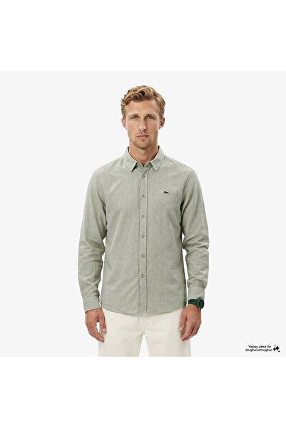 Lacoste Erkek Regular Fit Haki Gömlek