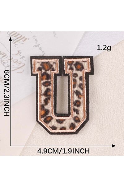 choice2 U A~Z English Alphabet Letters Badge Patches,Leopard Print Applique E...