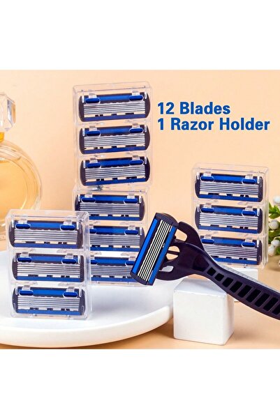 Choice 1 Handle 12 blades 1 Handle + 12 / 17 Blades/ Men Women Manual Safety ...