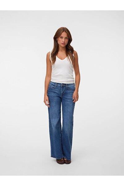 Vero Moda Jeans VMSANDIE-STRETCH Mid Rise Weit geschnitten Jeans