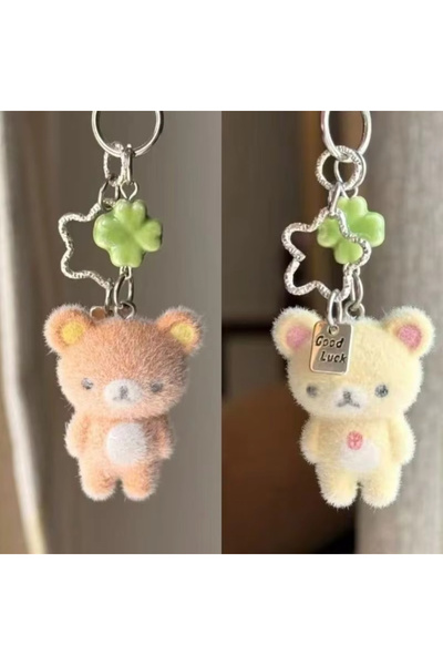 Choice set Fashion Cute Bear Rilakkumas Flocking Pendent Ccd Hanging Rope Pho...