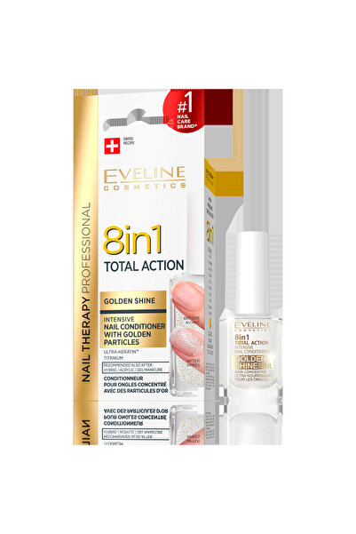 Eveline Cosmetics Eveline 8’i 1 Arada Golden Shine Tırnak Güçlendirici ve Bak...