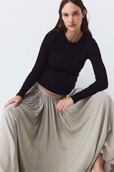 H&M MAMA Ribbed jersey top