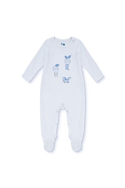 MOTHERCARE Erkek Bebek Tulum Hayvan Baskılı Fermuarlı Bisiklet Yaka Uzun Kol ...