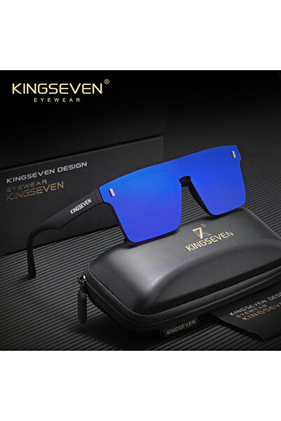 Choice1 Black DarkBlue KINGSEVEN Rimless Sunglasses Women Men UV400 Square Fr...
