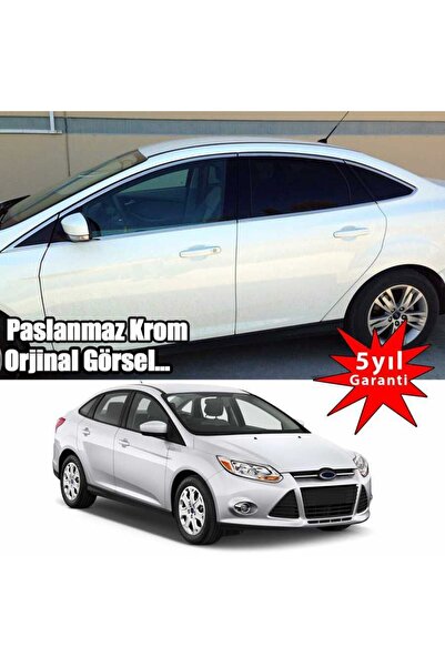 Universal Ford Focus 3 Cam Çıtası Komple Kromu Nikelajı 2012-2015