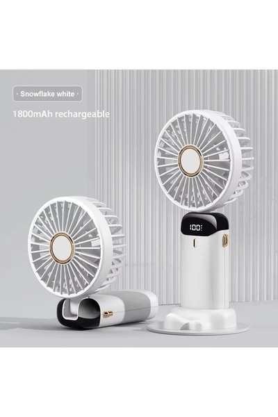 Choice4 WHITE Handheld Mini Fan Foldable Portable Neck Hanging Fans 5 Speed U...