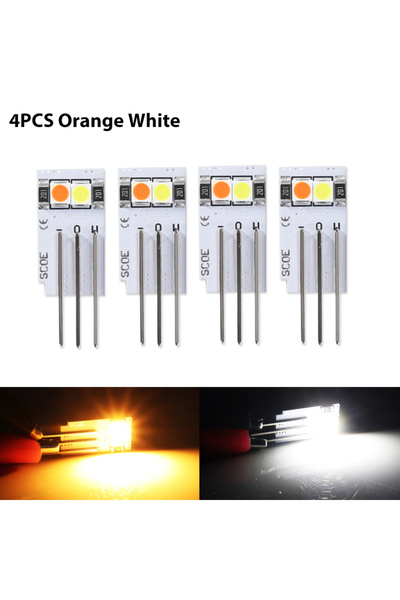 Choice4 4PC Orange White Upgraded Door Panel Ambient Lighting For BMW F30 F31...