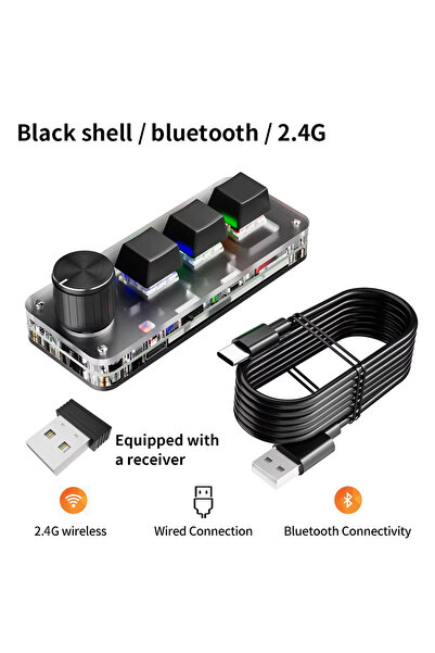 Choice4 GGBEE Black bluetooth 2.4G 2.4G Bluetooth 3 Keys 1 Knob Customize Key...