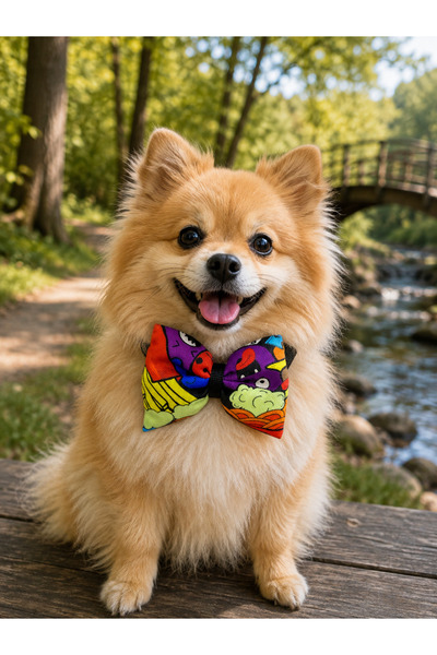 PATİMİO Adjustable Cat Dog Bow Tie Pizza