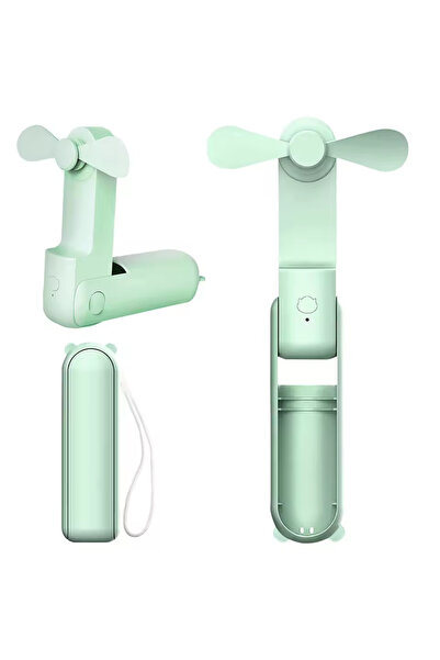 Choice1 green Portable MiniFan,USB Rechargeable 3Adjustable Speed,Foldable Ha...