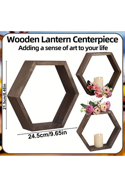Choice L Hexagon Floating Wall Shelf, Hexagon Storage Rack - For Home Decorat...