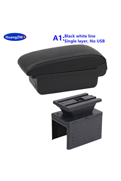 Choice3 A1 Black white NOUSB Universal Car Armrest Box Universal Model Armres...