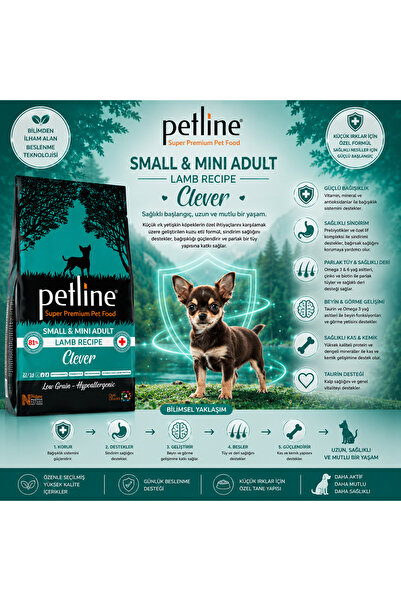 Petline Mini Irk Köpeklere Özel Geliştirilmiş Kuzu Etli Köpek Maması 6 Kg Yen...