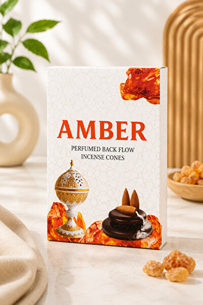 OrdoVeni Amber Kokulu Doğal Geri Akış Tütsü | Oda Kokusu | Şelale Tütsü