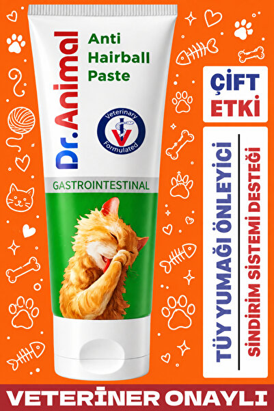 Dr. Animal Sindirim Sistemi Destek Kedi Malt Macunu | Anti Hairball Paste | G...