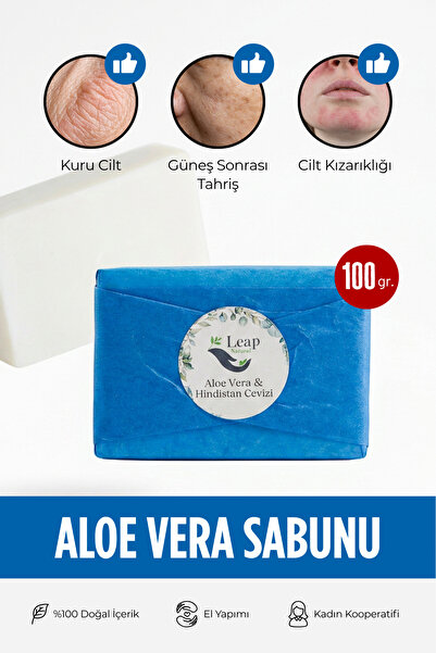 Aloe Vera, Hindistan Cevizi ve Avokado Yağlı Doğal Sabun | 100 gr