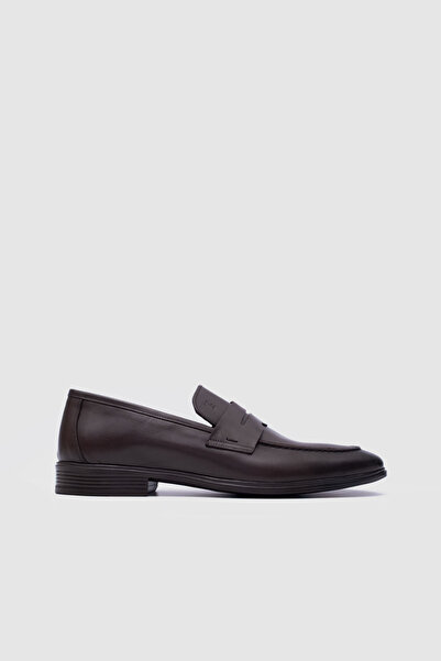 TOGO Erkek Kahverengi Hakiki Deri Loafer Ayakkabı [TG052344]