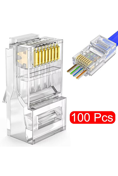 Choice CAT6 100PCS 100pcs/lot RJ45 CAT6 CAT5e Pass Through Connectors Crystal...