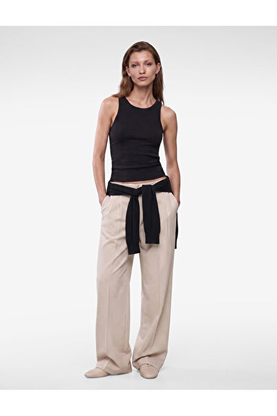 Koton Cotton Crew Neck Ribbed Undershirt Blouse