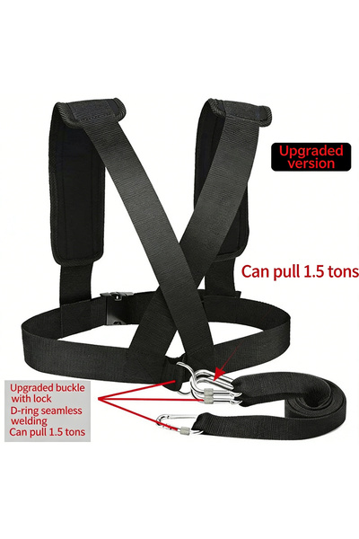 Choice HM-1056-black-SJ Sled Pulling Harness, Tire Pulling Harness with Pull ...