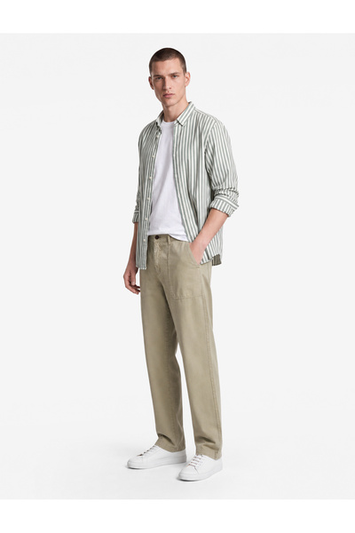 Koton Regular Fit Striped Button-Down Collar Long Sleeve Shirt