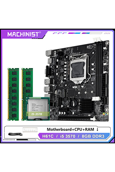 choice2 Motherboard+CPU MACHINIST H61 Motherboard Intel Core I5 3570 CPU LGA ...
