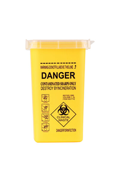 Choice10 Yellow Tattoo Sharps Container Needle Disposal Containers Syringe Di...