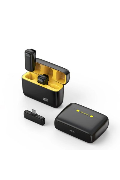 Choice Type-C-K6Y Wireless Lavalier Microphone with Charging Case Portable No...