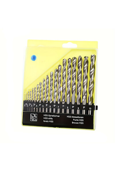 Choice silvery 19 Pcs Drill Bit Set M35 Cobalt Round Straight Handle Metric D...