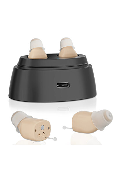 Choice1 B-Brown Rechargeable Hearing Amplifiers Earbuds, Intelligent Noise Re...