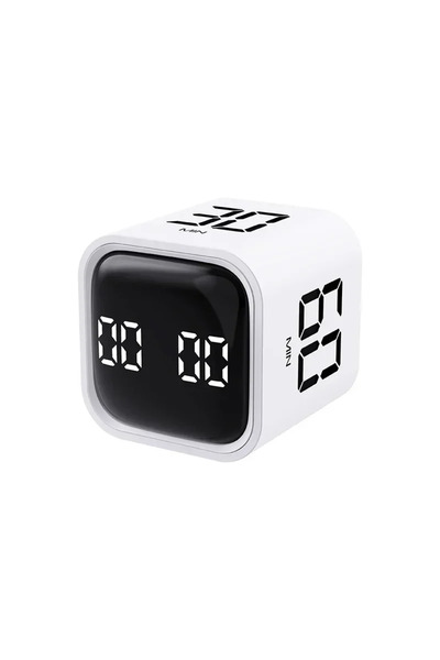 Choice1 timer White Productivity Cube Timer Gravity Sensor Flipping LED Displ...