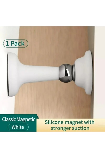 choice2 White No-Drill Door Stopper for Room Bedroom Door Fixed Wall Protecti...