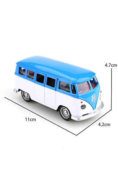 Choice1 T1 Blue White (Bagged) 1:38 Classic Alloy T1 Bus, Retro and Exquisite...