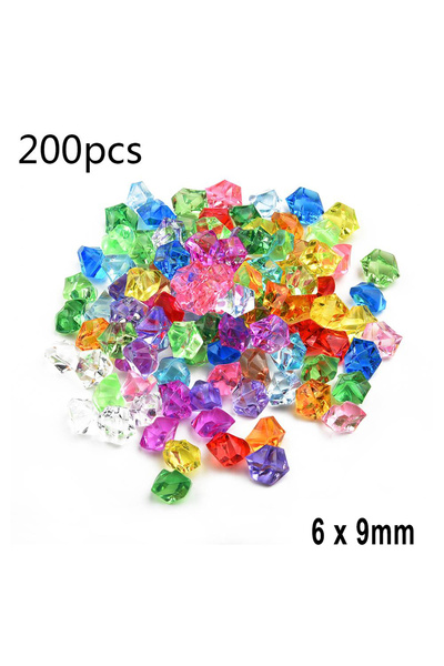 Choice Mixed Color 200PCS Acrylic Stones Crystal Acrylic Gem Stone Kids Mixed...