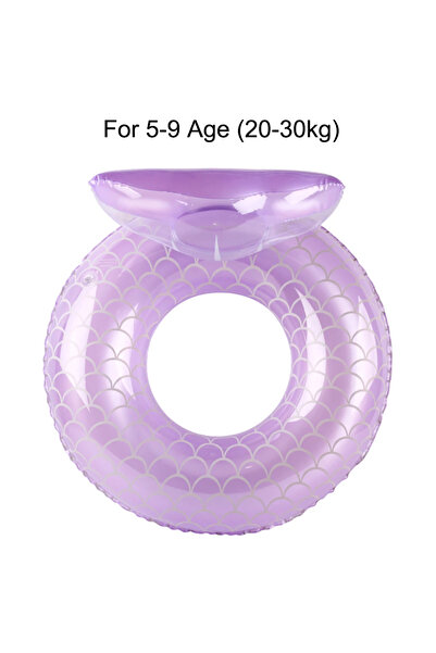 Choice Purple Swim Ring Pool Floaties for Kids,Mermaid Baby Swimming Float, S...
