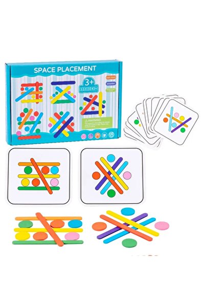 Choice SKY BLUE Kids Rainbow Stick Puzzle Montessori Toys Color Sensory Logic...