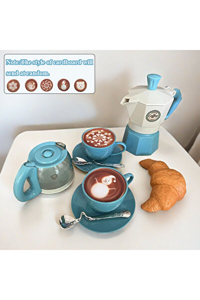 choice2 11pcs blue coffee 4/11PCS Retend Play Simulation Coffee Set Tableware...