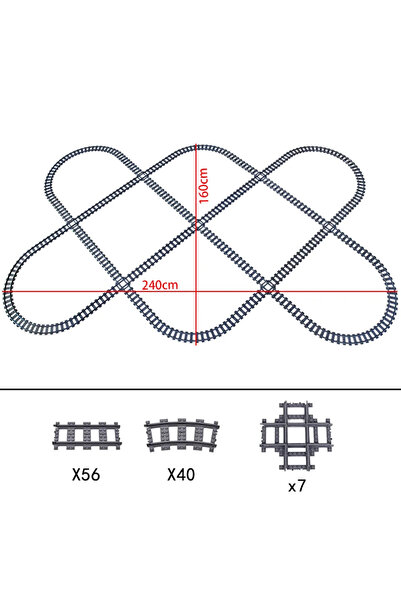 Choice Tracks Set-B2 City High-tech Trains Flexible Tracks Forked Straight Cu...