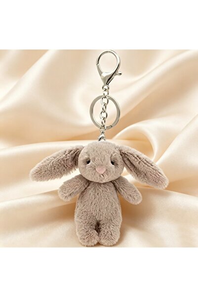 Choice4 Brown Stuffed Animals Cute Cartoon Rabbit Keychain Love Pompom Trinke...