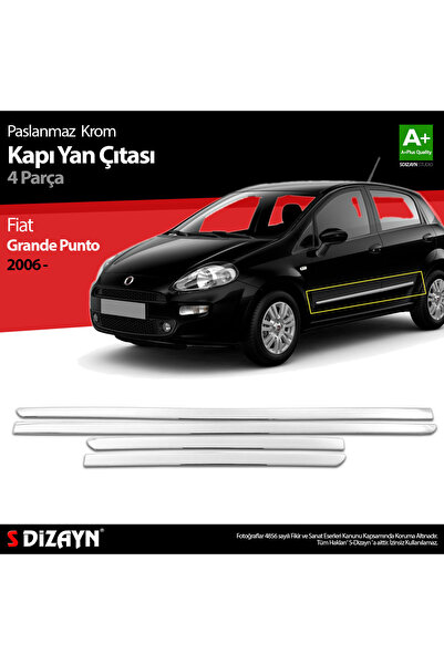S Dizayn S-Dizayn Fiat Grande Punto Krom Kapı Yan Çıtası 2006-2018 5807404