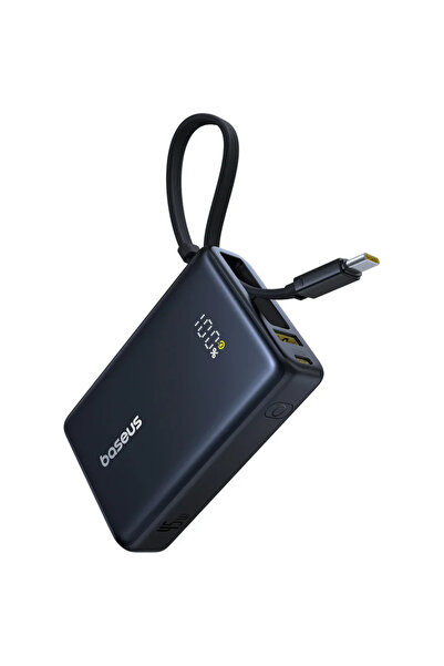 Baseus Baterie externa PicoGo 10000mAh Digital Display, cu cablu incorporat U...
