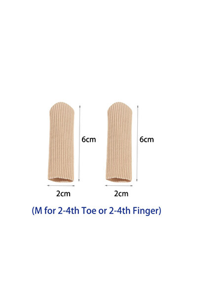 Choice3 M-2Pcs for 2-4th Toe Pexmen 1/2Pcs Toe Caps Closed Toe Surface Fabric...