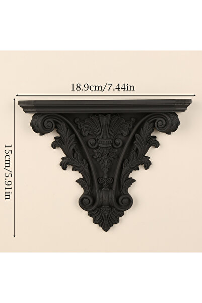 Choice black Cross-Border Retro European Carved Wall Shelf For Dark Style Hom...