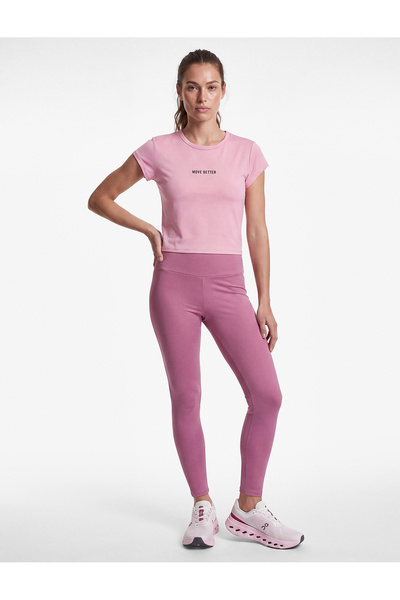 Koton Slim Fit Crew Neck Short Sleeve Printed Crop Sports T-Shirt