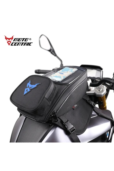 choice2 Blue Waterproof Magnetic Motorcycle Oil Fuel Tank Bag Navigation Univ...