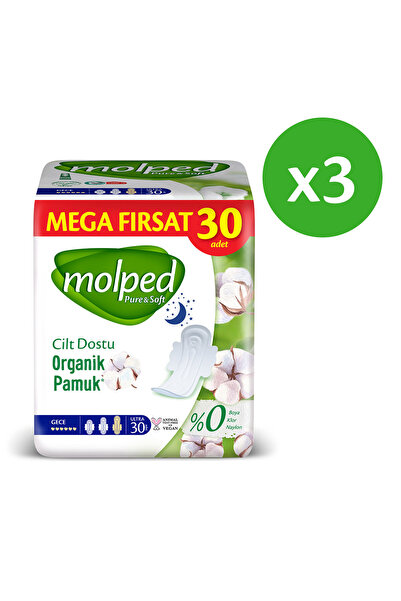 Molped Pure&Soft Gece Süper Mega Paket 90 Adet